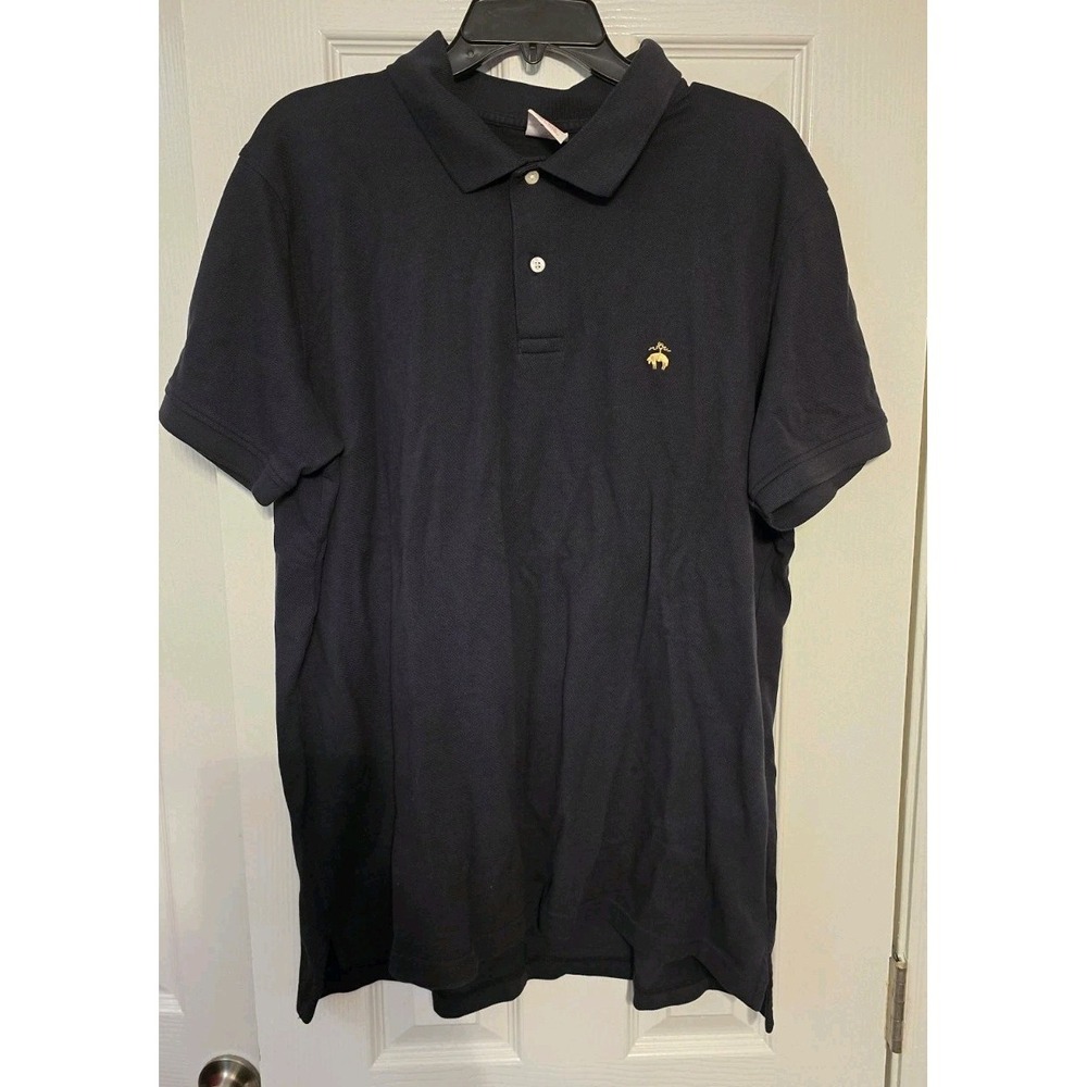 Brooks Brothers 1818 Performance Polo Shirt Original Fit Black XL Short Sleeve
